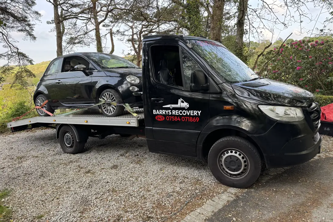 Alexa’s Fiat 500 on the back (photo from her Google review)